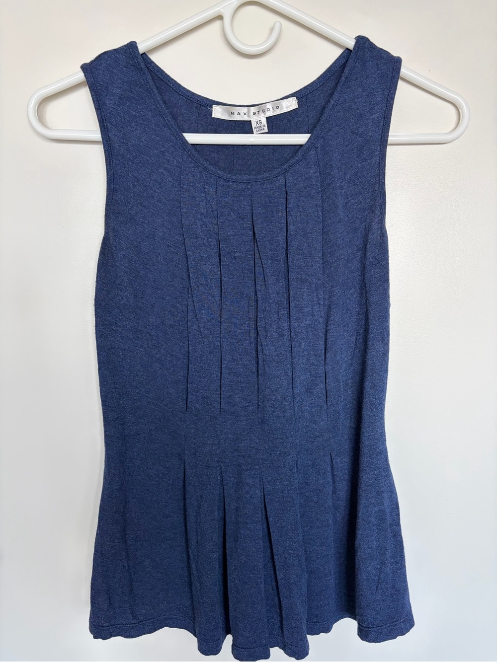 Max Studio Pleated Peplum Tank